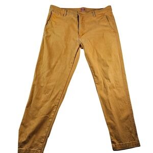 Levi's Men's Khaki Chino Pants W36 L30 Slim Straight Button & Zip Fly Casual